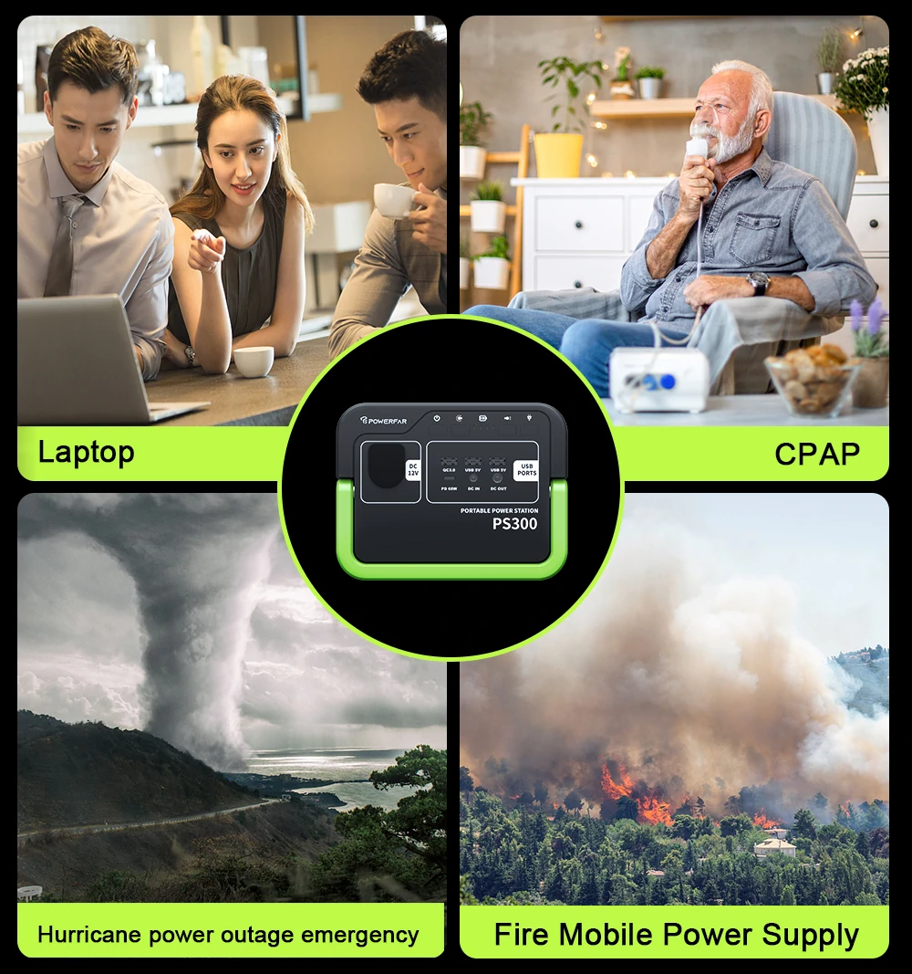 Laptop CPAP Hurricane power outage emergency Fire Mobile Power Supply
